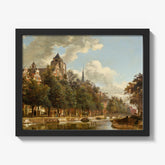Jan van der Heyden - View Down a Dutch Canal - Poster